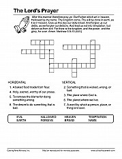 Prayer Crossword Puzzle Printable