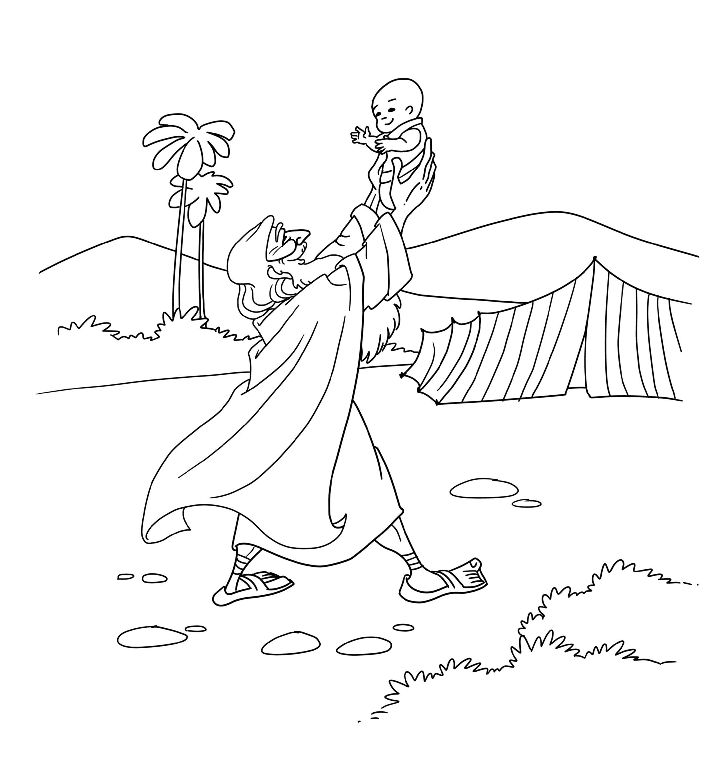 Abraham and Isaac Coloring Page Sermons4Kids