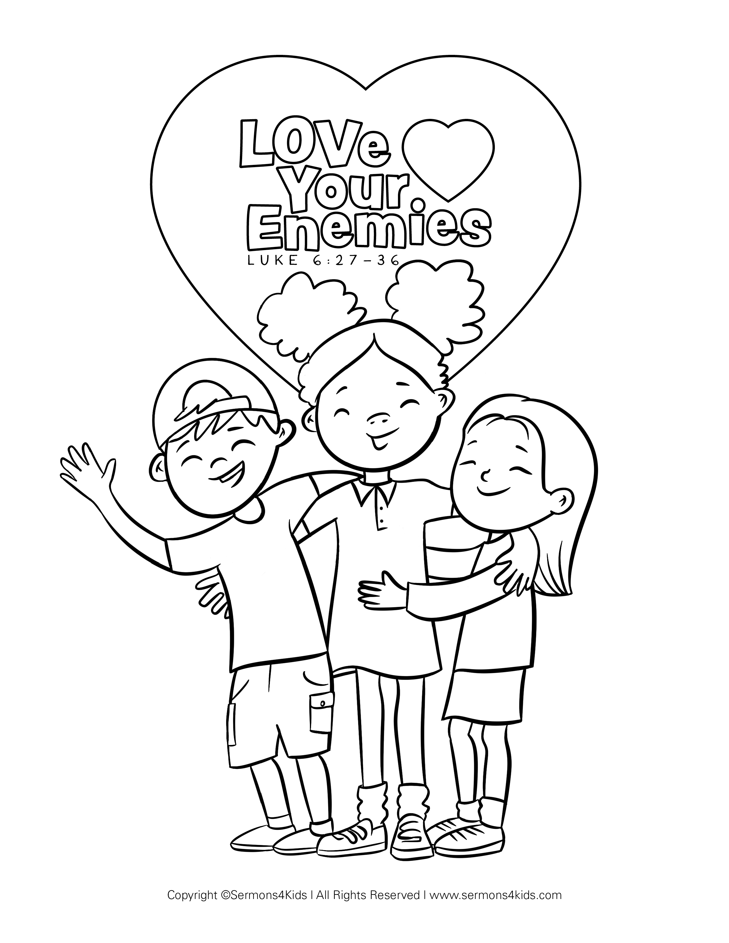 Love-your-enemies-golden-rule-coloring-page