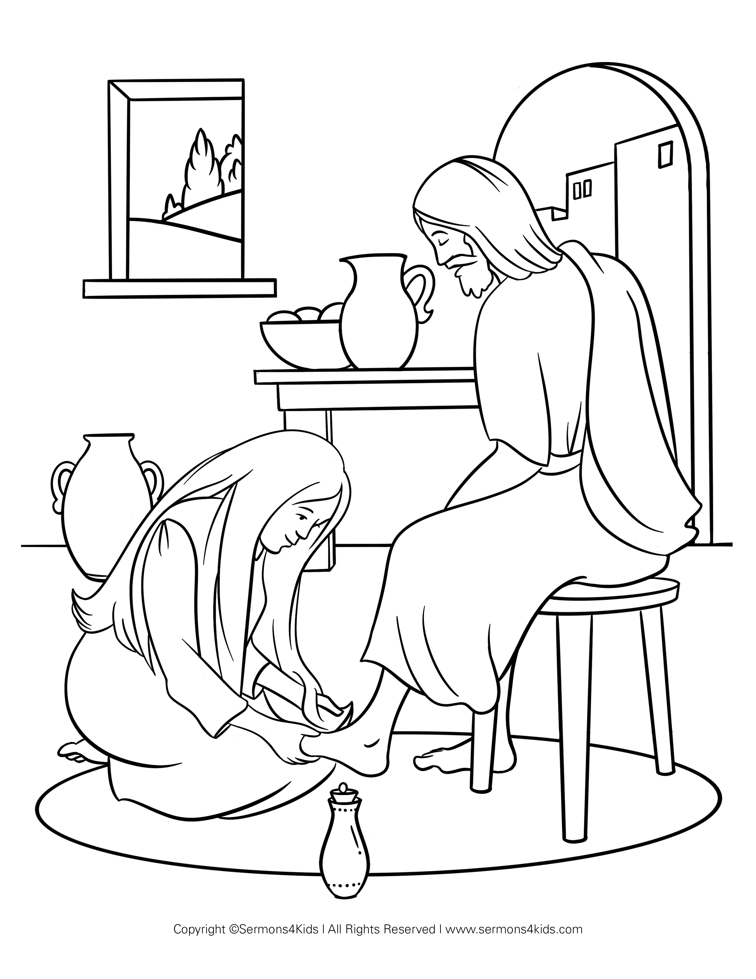 María unge a Jesús en Betania