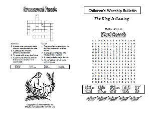Easter Worship Bulletin Sunday School