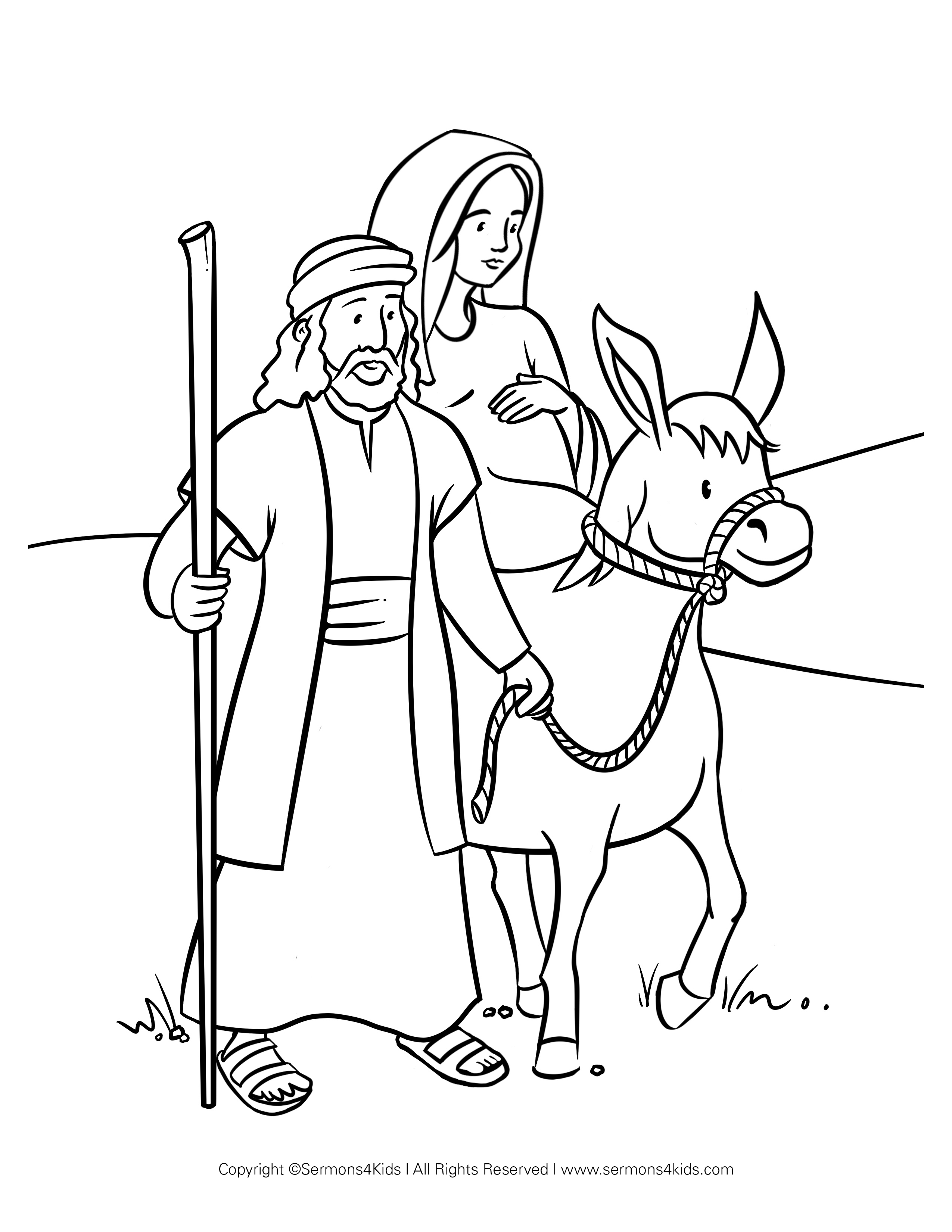 Joseph and Mary Travel to Bethlehem | Children's Sermons from Sermons4...