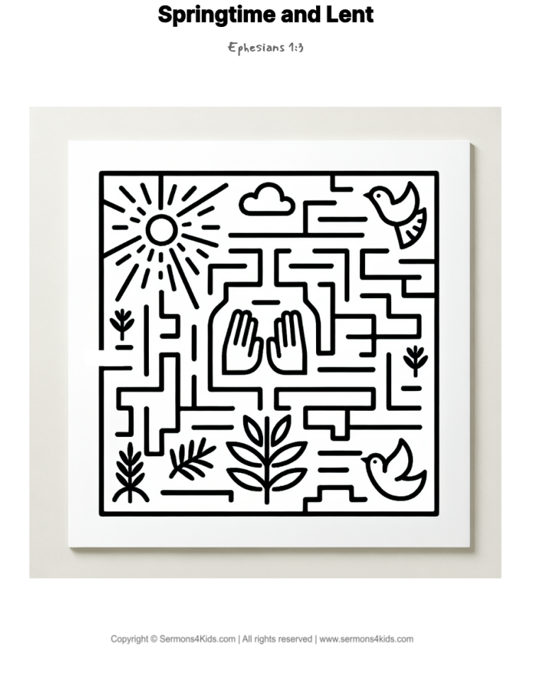 Springtime and Lent maze | Children's Sermons from Sermons4Kids.com