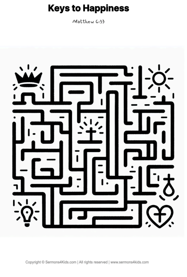 Keys to Happiness maze