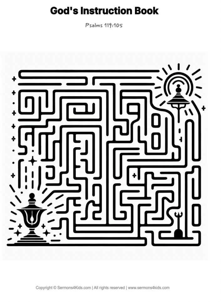 God's Instruction Book maze