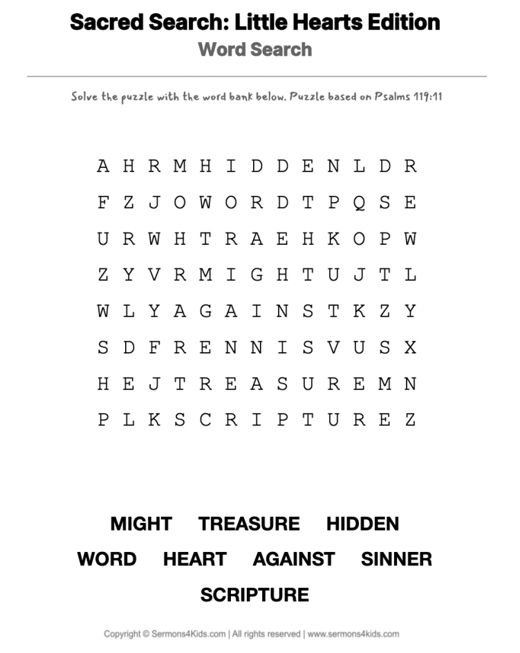 A Shot in the Arm word-search