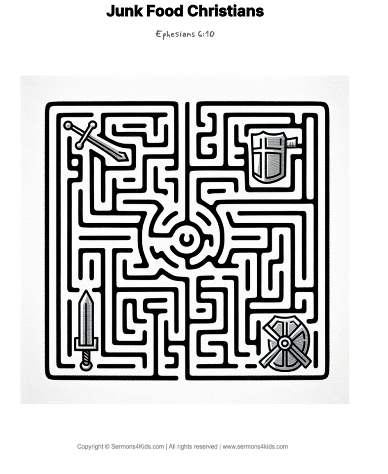 Junk Food Christians maze