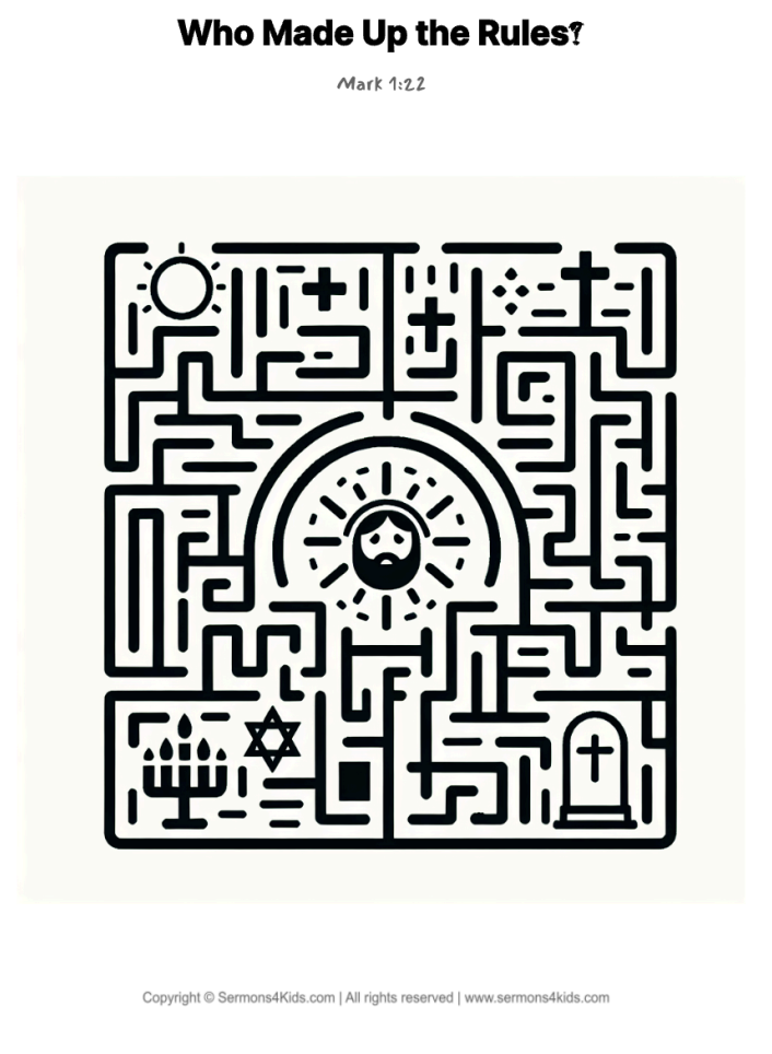 Who Made Up the Rules? maze