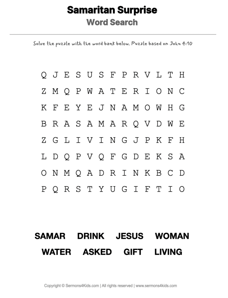 Dying for a Drink word-search