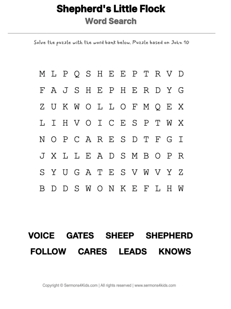 The Master's Voice word-search