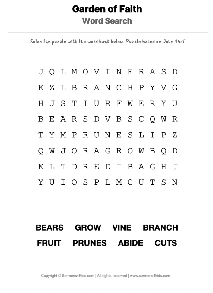 A Branch or a Stick? word-search