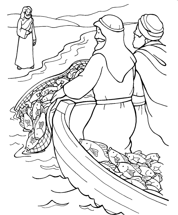 Fishing for People Coloring Page | Sermons4Kids