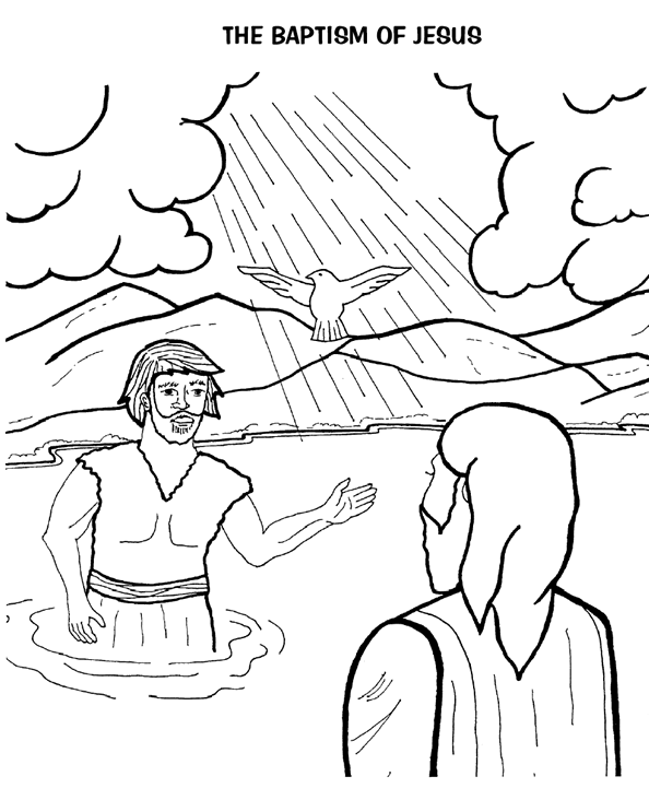 74 Coloring Pages Jesus Baptism Images & Pictures In HD