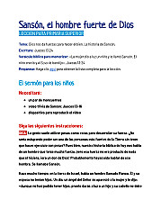 Sansón, el hombre fuerte de Dios - Lección para primaria superior