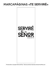 MARCAPÁGINAS «TE SERVIRÉ»