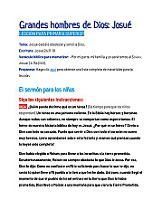 Grandes hombres de Dios Josué - Lección para primaria superior