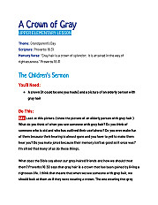 A Crown of Gray - Upper Elementary