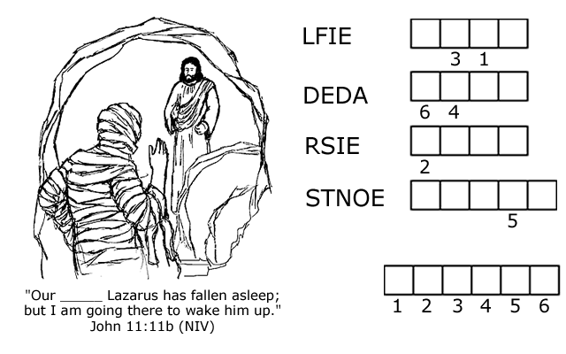 lazarus resurrection sunday school lesson