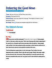 Delivering the Good News - Lower Elementary