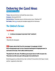 Delivering the Good News - Preschool