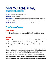 When Your Load Is Heavy - Lower Elementary
