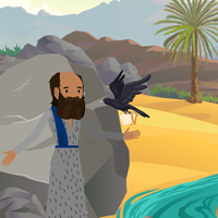 Elías es alimentado por los pájaros