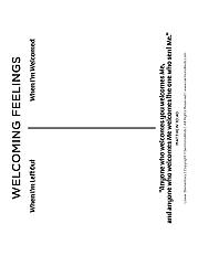 Welcome Feelings - Lower Elementary Handout