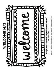 Welcome Mat - Preschool Handout