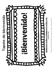 Tapete de bienvenida - Hoja de trabajo - Preescolar
