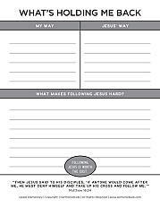 What's Holding Me Back - Upper Elementary Handout