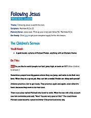 Following Jesus - Preschool