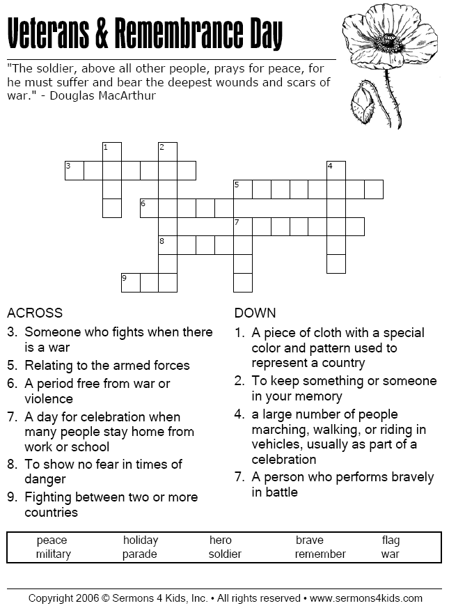 veterans-day-crossword-puzzle-printable