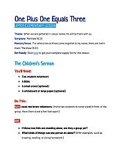 One Plus One Equals Three - Upper Elementary