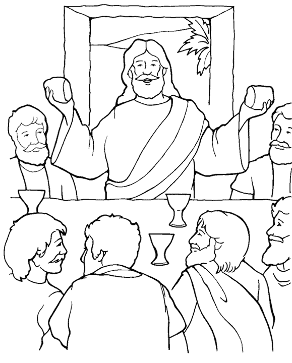 The Last Supper Coloring Page Sermons4kids
