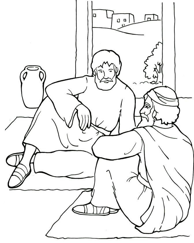 Paul and Ananias Coloring Page | Sermons4Kids